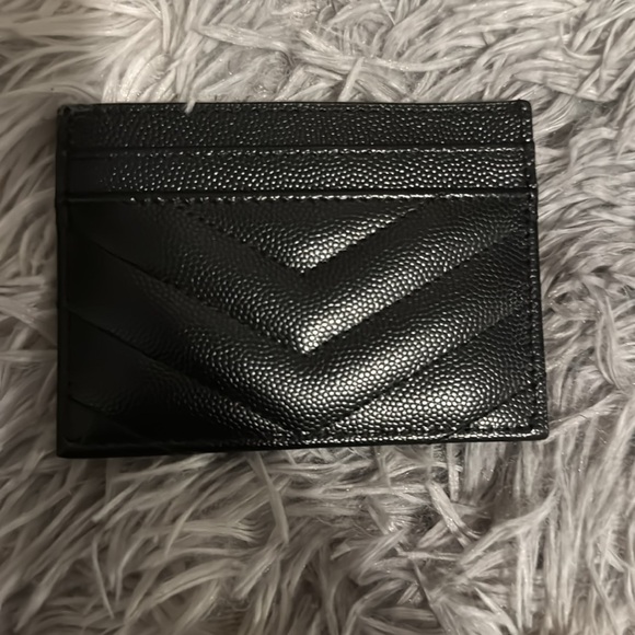 Saint Laurent black silver logo card holder authentic - Picture 6 of 14